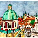 My project in Pictorial Sketchbook with Gouache course. Un projet de Illustration architecturale de Lenka Benešová - 21.04.2021