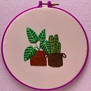 Plants on Pink. Un projet de Broderie de Felicia - 21.04.2021