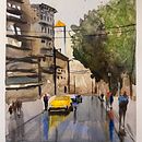 Il mio progetto del corso: Paesaggi urbani ad acquerello. Un progetto di Disegno, Illustrazione architettonica, Pittura e Pittura ad acquerello di Salvatore Blasco - 21.04.2021