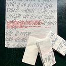 Pena de amor. Calligraph, and Screen Printing project by Jacky Matus - 06.24.2000