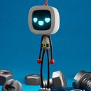 the dreaming robot. Projekt z dziedziny Animacja postaci i  Projektowanie 3D użytkownika Diego Castro - 22.04.2021