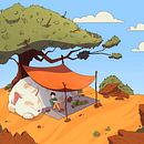 Minduim resting - a Procreate Ilustration. Een project van  Tekening, Digitale tekening,  Scenografie, Traditionele illustratie, Digitale illustratie y  Digitaal schilderij van Mineli Silva - 14.04.2021