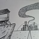 Dibujo en Tinta 2021. Ilustração tradicional projeto de Julian Metke Castillo - 25.04.2021