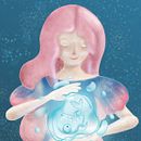 Digital watercolor mermaid. Desenho artístico, Design de personagens, Desenho digital, Ilustração digital, Pintura em aquarela, Ilustração infantil, e Concept Art projeto de Yana Zagaiko - 25.04.2021