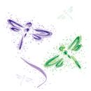 Dragonflies. Graphic Design, and Vector Illustration project by Petros Grapsopoulos - 04.25.2021