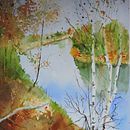 A River Runs Through  My project in  Natural Landscapes in Watercolor course . % Suzi Wells tarafından hazırlanan Sulubo, Ve a Resim projesi - 04.28.2021