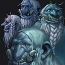 Northern Trolls, "Those with the perpetual grin" Ein Projekt aus dem Bereich Skizzenentwurf, Concept Art, Zeichnung, Artistische Zeichnung, Porträtzeichnung, Digitale Zeichnung, Design von Figuren, Traditionelle Illustration, Digitale Illustration, Instagram, Malerei, Digitale Malerei, Stor und telling von Guillermo San José Corrales - 07.02.2020