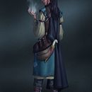 Vala, the one that sail the seas under dark clouds Ein Projekt aus dem Bereich Skizzenentwurf, Concept Art, Zeichnung, Artistische Zeichnung, Porträtzeichnung, Digitale Zeichnung, Design von Figuren, Traditionelle Illustration, Digitale Illustration, Instagram, Malerei, Digitale Malerei, Stor und telling von Guillermo San José Corrales - 07.03.2020