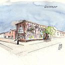 Mein Kursprojekt: Architektonische Zeichnung mit Aquarell und Tinte. Un proyecto de Pintura a la acuarela e Ilustración tradicional de Dani Karashigo - 01.05.2021