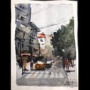 Mi Proyecto del curso: Paisajes urbanos en acuarela. Ilustração tradicional projeto de Christian Marin - 01.05.2021