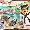 1945 Naples, Italy and Sailor Ein Projekt aus dem Bereich Aquarellmalerei von Noelia - 02.05.2021