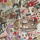 Sketchbook drawings of global dining experiences. Drawing, Character Design, Fine Arts, Traditional illustration, Narrative, Pencil Drawing, Sketchbook, Sketching, Stor, and telling project by Gary Baseman - 05.04.2021