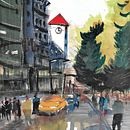 Mi Proyecto del curso: Paisajes urbanos en acuarela. Pintura em aquarela projeto de Giovanni Florez Sierra. - 05.05.2021