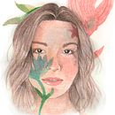 Meu projeto do curso: Retrato ilustrado em aquarela. Projekt z dziedziny Malowanie akwarelą użytkownika thamitiburtino - 20.12.2020