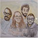 retratos hechos para amigos y familiares. Traditional illustration project by Giancarlo Villa - 06.16.2020