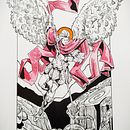 Archangel Michael. Un proyecto de Ilustración tradicional, Diseño, Dirección de arte, Pintura, Bocetado, Creatividad, Pintura a la acuarela, Dibujo artístico, Dibujo realista y Sketchbook de Benedikt Tango - 22.03.2021