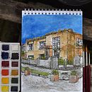 Mi Proyecto del curso: Dibujo arquitectónico con acuarela y tinta. Un proyecto de Ilustración tradicional de Cristian Valladares - 09.05.2021