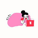 Netflix GIF. Ilustração tradicional, e Animação projeto de Agathe Lorraine Sorlet - 20.03.2020