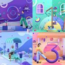 36 days of type 2021-Numbers. Un proyecto de Ilustración tradicional, 3D y Dirección de arte de María Fernández - 13.05.2021
