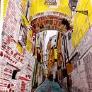 Street in Toledo, Spain . Een project van Traditionele illustratie y  Tekening van dchodysz - 13.05.2021