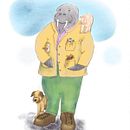 My project in Anthropomorphic Character Creation course. Traditional illustration, Character Design, Drawing, Digital Illustration, and Watercolor Painting project by Liz - 05.15.2021