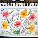 My project in Vibrant Floral Patterns with Watercolors course Ein Projekt aus dem Bereich Traditionelle Illustration, Musterdesign, Aquarellmalerei und Botanische Illustration von joconnor3329 - 18.05.2021