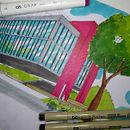 Meu projeto do curso: Ilustração arquitetônica: humanize o desenho de um espaço. Projekt z dziedziny Design,  Architektura, Architektura krajobrazu,  R i sunek architektoniczn użytkownika Mariana Ciel - 20.05.2021