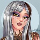 Cerise Wolf. Een project van Traditionele illustratie, Digitale illustratie y Digitale tekening van Dayana coyotecatl Tinoco - 20.11.2021