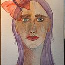 Mein Kursprojekt: Illustriertes Porträt mit Aquarell. Traditional illustration, Fine Arts, Painting, Drawing, Watercolor Painting, Portrait Drawing, and Artistic Drawing project by Birgit Kasimirski - 05.23.2021