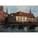 My project in Architectural Sketching with Watercolor and Ink course. Sketching, Drawing, Watercolor Painting, Architectural Illustration, Sketchbook & Ink Illustration project by Pirjo Ristola - 05.22.2021
