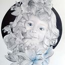 Blue spring: Proyecto Retrato contemporáneo en grafito. Projekt z dziedziny Trad, c, jna ilustracja,  Sztuki piękne, Sketching, R, sunek ołówkiem,  R, sunek, Portret, R, sunek realist, czn,  R, sunek art, st, czn, R i sunek anatomiczn użytkownika Coral Felgado - 15.05.2021
