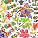 My project in Vibrant Floral Patterns with Watercolors course. Een project van Traditionele illustratie, Patroonontwerp, Aquarelschilderen y  Botanische illustratie van fiona_tan - 18.05.2021