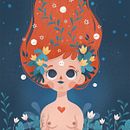 Sirena primavera. Traditional illustration, Character Design, Editorial Illustration, and Children's Illustration project by Diana Vicedo - 05.28.2021
