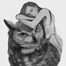 Digital Drawing of Lady with owl. Un progetto di Illustrazione tradizionale e Belle arti di Melissa Myra - 30.04.2019