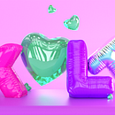 My project in 3D Typography: Playing with Color and Volume course. Un progetto di 3D, Animazione, Tipografia, Animazione 3D, Progettazione 3D e Design digitale di triglaff - 28.05.2021