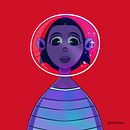 A Girl from Outer Space. Projekt z dziedziny Trad, c i jna ilustracja użytkownika ufotubon - 01.06.2021