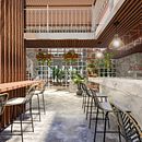 Diseño restaurante . Un progetto di Architettura d'interni di Valeria Rojas - 01.02.2021