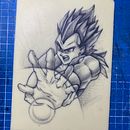 Vegeta y una flor. Tattoo Design project by Luis Robledo - 06.02.2021