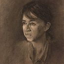 Mi Proyecto del curso: Retrato realista al carboncillo . Ilustrație tradițională, Arte plastice, Desen, Desen de portret, Desen realist și Pictura de cesacoto - 06.03.2021