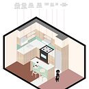 Cencalli Kitchen. Un projet de Architecture, Design , Illustration traditionnelle, Design , et Fabrication de mobilier de Ana Alonso - 04.06.2021