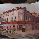 My project in Architectural Sketching with Watercolor and Ink course. Esboçado, Desenho, Pintura em aquarela, Ilustração arquitetônica, Sketchbook e Ilustração com tinta projeto de Denise Martin - 03.06.2021