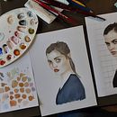 Projet de cours : évolution du premier portrait à maintenant ! . Traditional illustration, Watercolor Painting, and Portrait Drawing project by Eloïse Gauville - 06.04.2021
