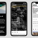 Nature: The world’s most important source of scientific information. Br, ing, Identit, T, pograph, Web Design, and Editorial Design project by Mark Porter - 06.04.2021