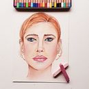 Retrato. Pastel tiza, lápices y barras. Desenho de retrato projeto de Viviana Coton - 08.06.2021