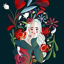 Mi Proyecto del curso: Retrato ilustrado con elementos botánicos. Traditional illustration, Digital Illustration, Botanical Illustration, and Digital Drawing project by Jocelin Flores - 06.12.2021