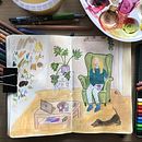 My project in Exploratory Sketchbook: Find Your Drawing Style course Ein Projekt aus dem Bereich Traditionelle Illustration, Skizzenentwurf, Kreativität, Zeichnung, Aquarellmalerei, Sketchbook und Gouachemalerei von Kata Kéri - 13.06.2021