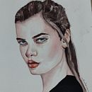 Meu projeto do curso: Retrato em aquarela a partir de uma fotografia. Un proyecto de Ilustración tradicional, Pintura a la acuarela y Dibujo de Retrato de Heloise Diene - 14.06.2021