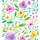 Mi Proyecto del curso: Estampados florales en acuarela con colores vibrantes. Un proyecto de Ilustración tradicional, Pattern Design, Pintura a la acuarela e Ilustración botánica de Sandra Ruiz Esteban - 14.06.2021
