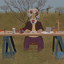 VOANTE - UMA RASTRO POÉTICO OU UMA ODE À IMAGINAÇÃO. Ilustração tradicional projeto de Raique de Moura Dias - 18.06.2021