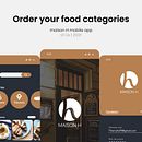 My Project - Mobile application for a Restaurant (Maison H). Un proyecto de Diseño, Diseño interactivo, Diseño mobile, Diseño de apps y Diseño Web de Boris ZIFACK - 07.06.2021